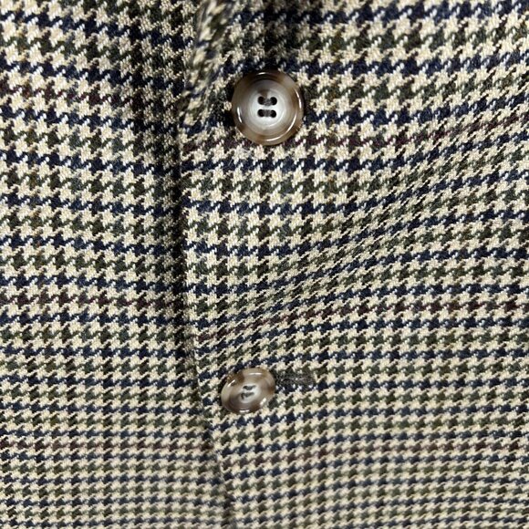 Oscar De La Renta Mens 43R Houndstooth Wool Blazer Jacket Sportcoat Timeless - Picture 8 of 16